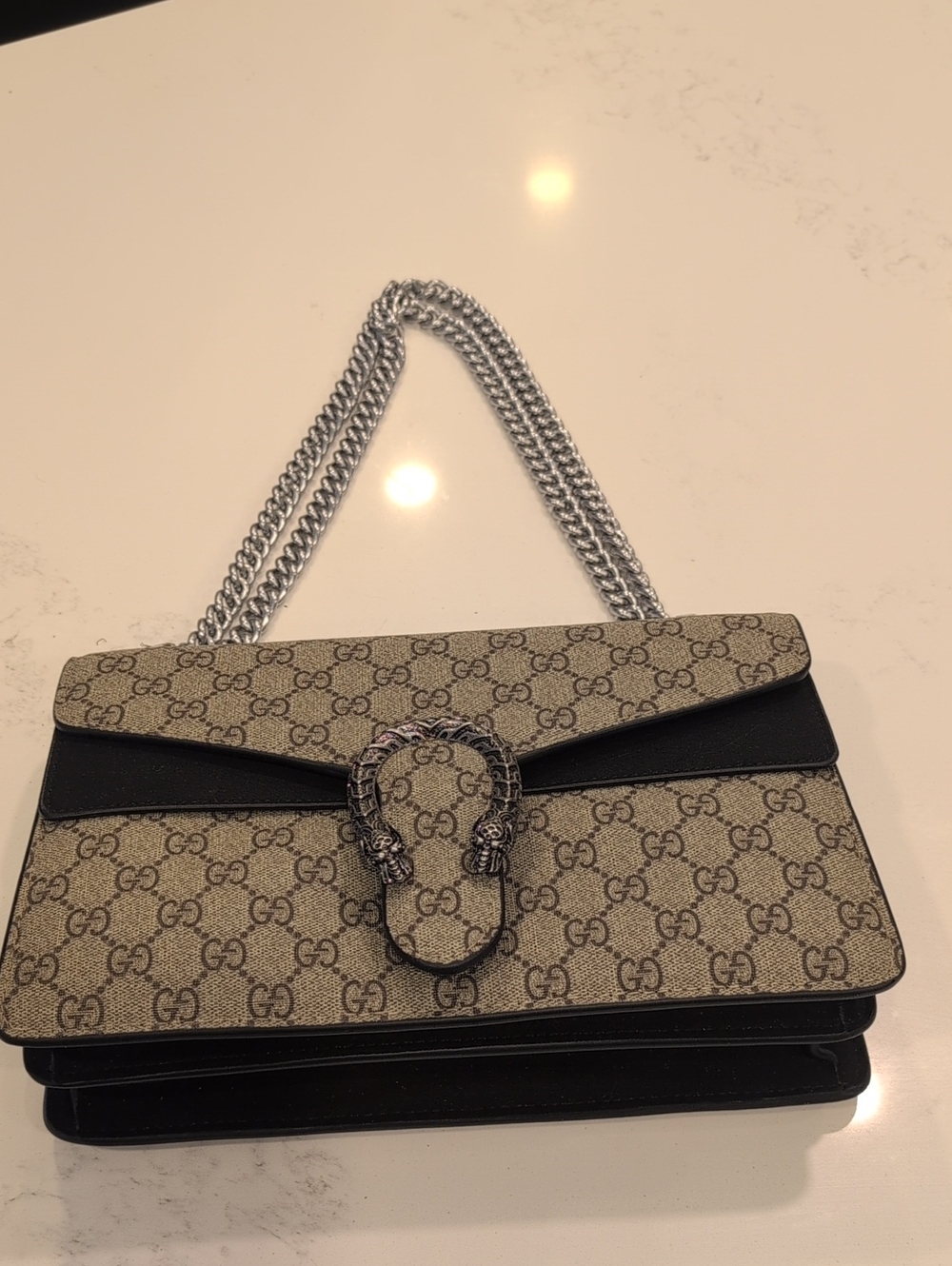 Authentic Gucci Dionysus GG Supreme Shoulder Bag – Beige/Ebony – Unworn/New